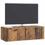 Væghængt TV-skab 98 x 41 x 30 cm Gammelt træ Konstrueret træ