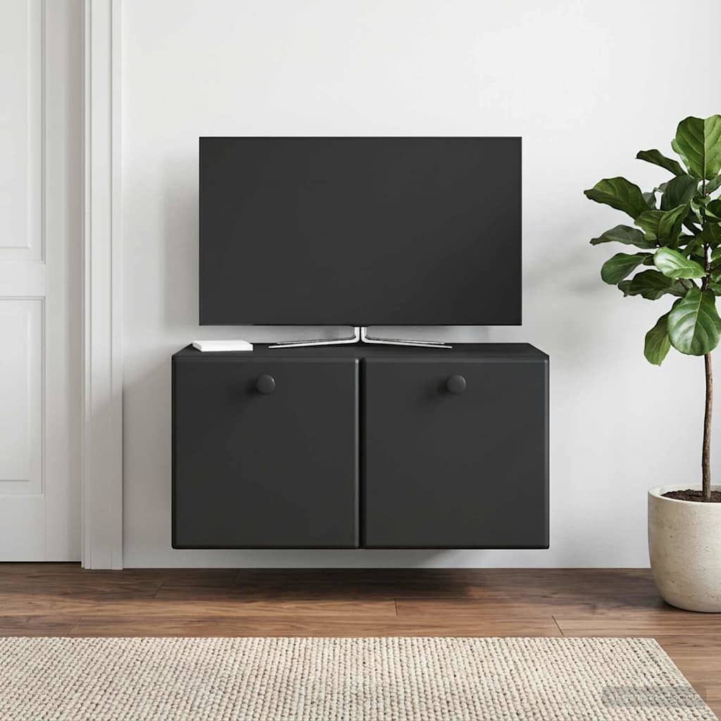 Væghængt TV-skab 59,5 x 31 x 30 cm Sort Konstrueret træ