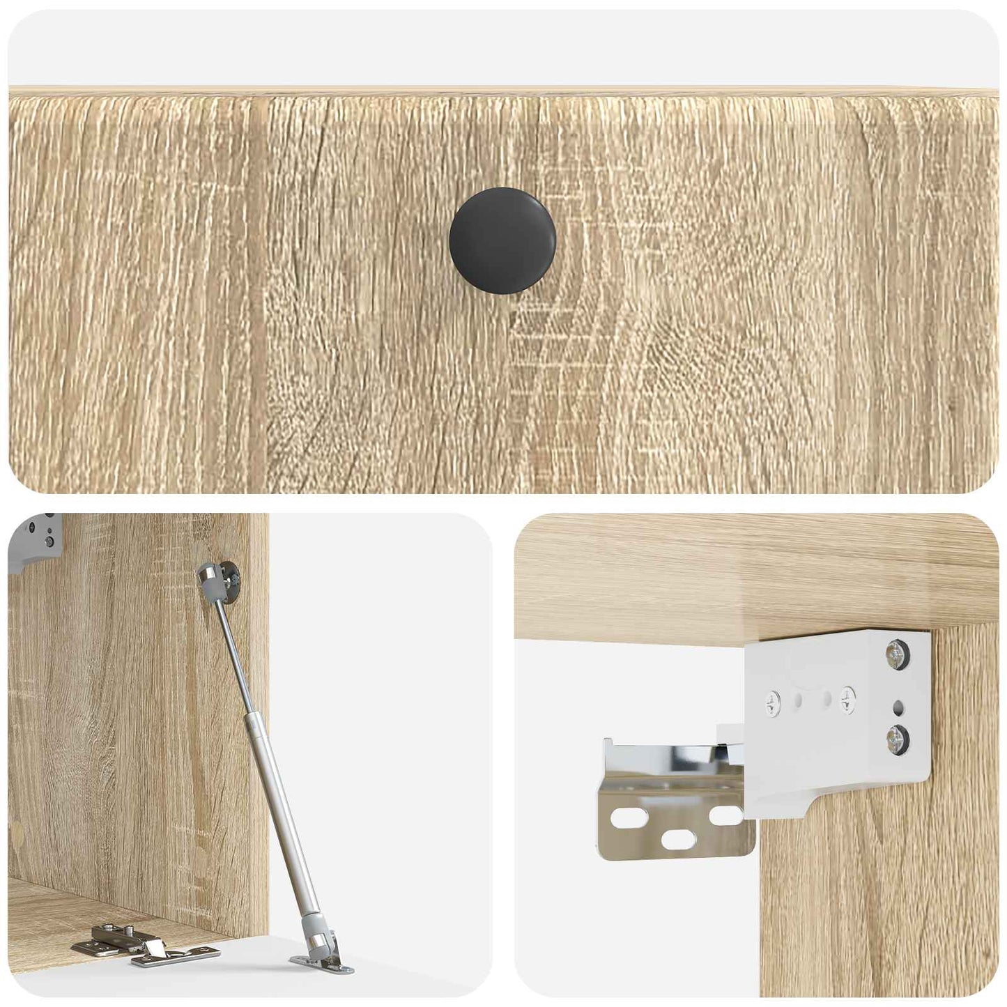 Væghængt TV-skab 59,5 x 31 x 30 cm Sonoma-eg Konstrueret træ