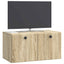 Væghængt TV-skab 59,5 x 31 x 30 cm Sonoma-eg Konstrueret træ