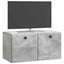 Væghængt TV-skab 59,5 x 31 x 30 cm Betongrå Konstrueret træ