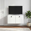 Væghængt TV-skab 59,5 x 31 x 30 cm Hvid højglans