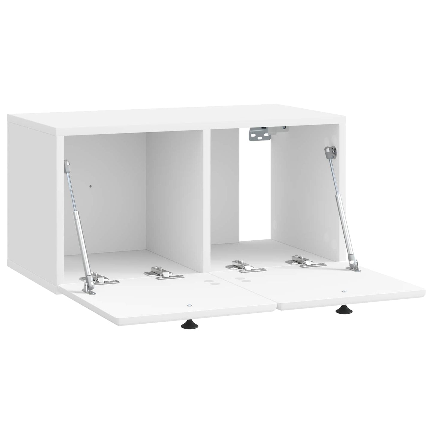 Væghængt TV-skab 59,5 x 31 x 30 cm Hvid højglans