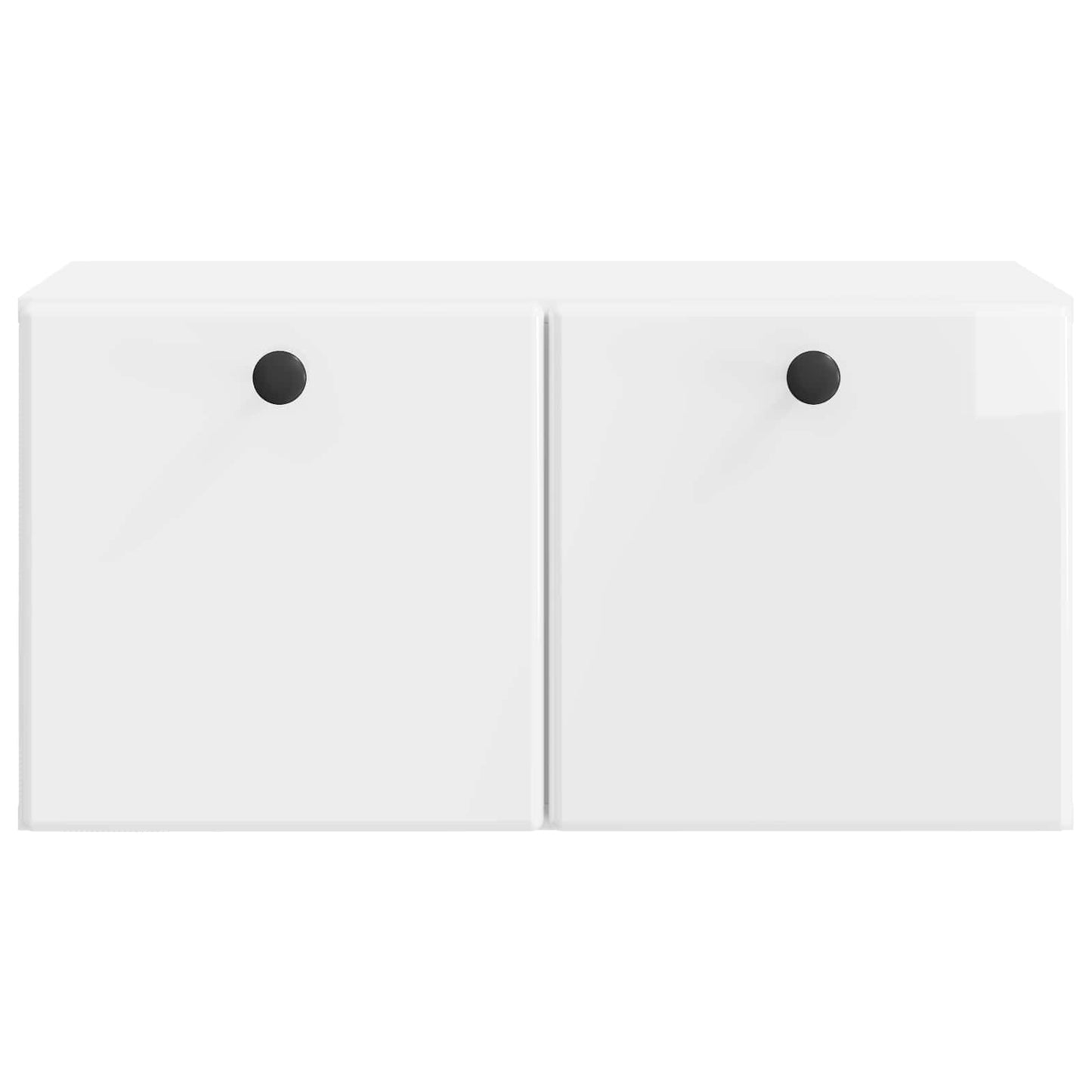 Væghængt TV-skab 59,5 x 31 x 30 cm Hvid højglans