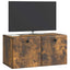 Væghængt TV-skab 59,5 x 31 x 30 cm Røget eg Konstrueret træ