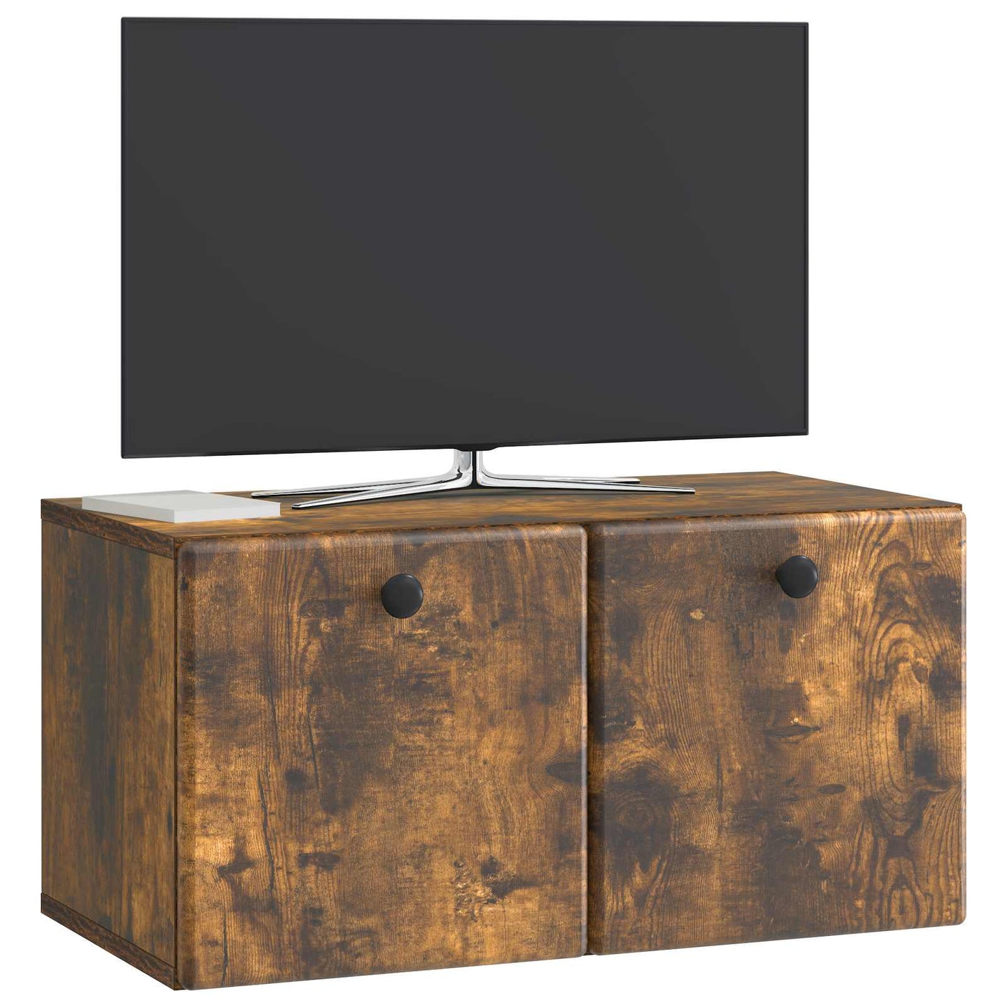 Væghængt TV-skab 59,5 x 31 x 30 cm Røget eg Konstrueret træ