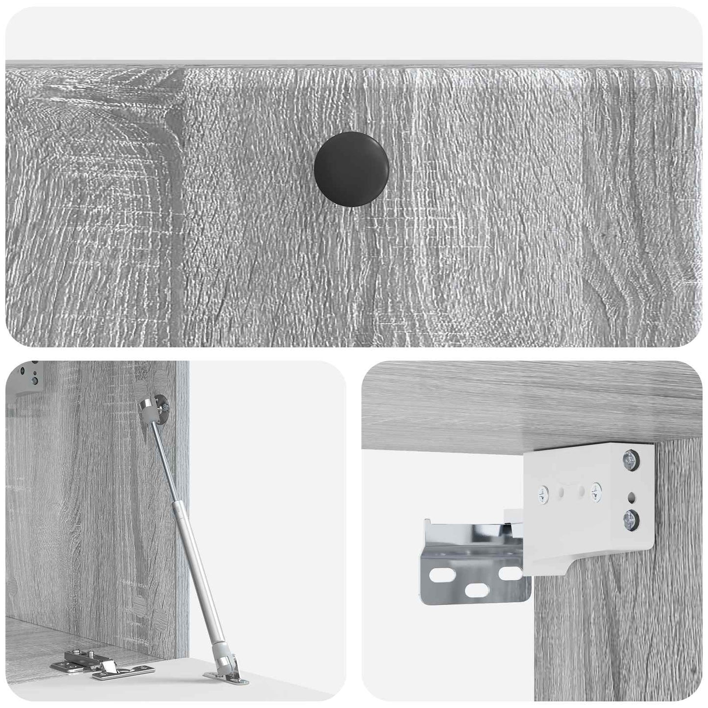 Væghængt TV-skab 59,5 x 31 x 30 cm Grå Sonoma Konstrueret træ