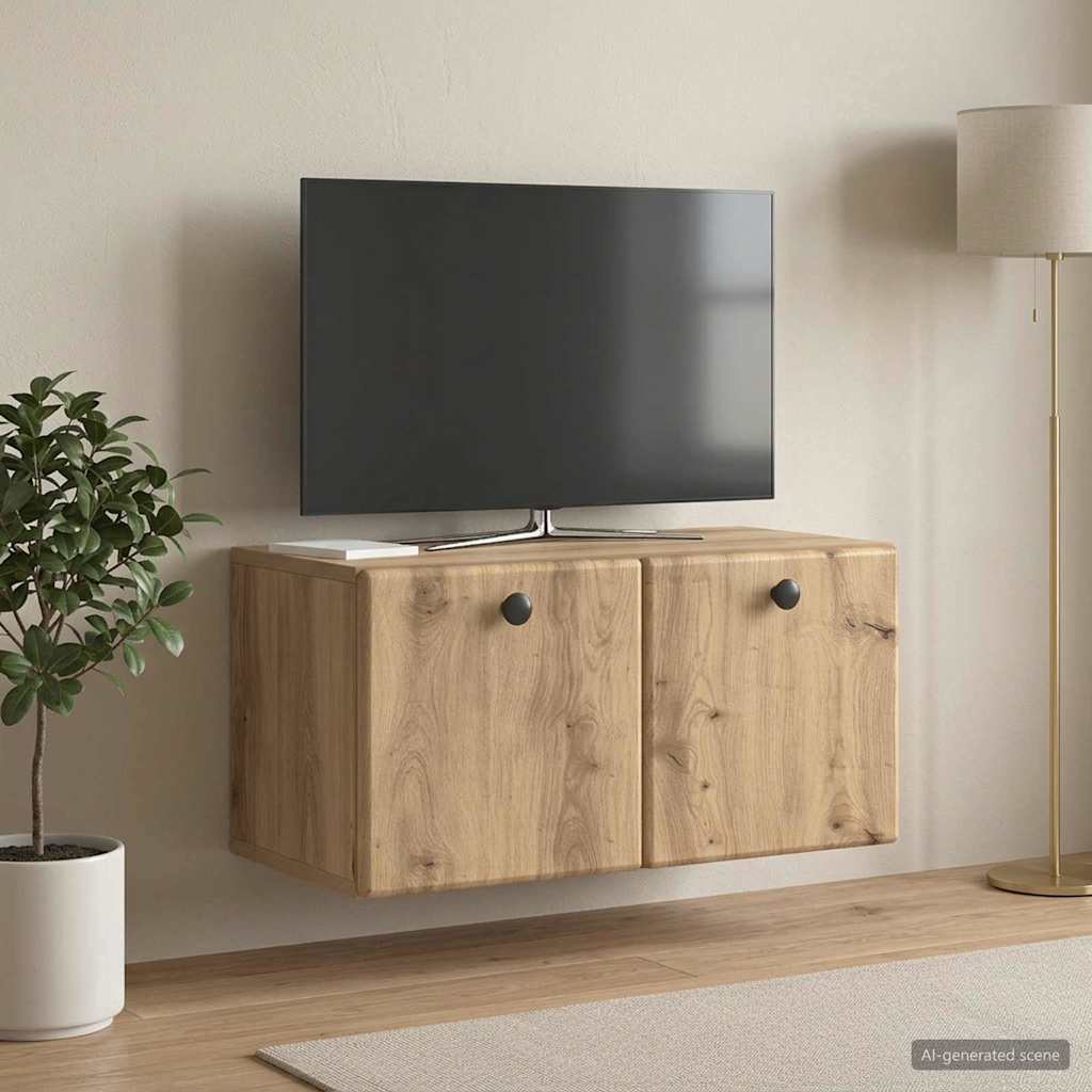 Væghængt TV-skab 59,5 x 31 x 30 cm Artisan-eg Konstrueret træ