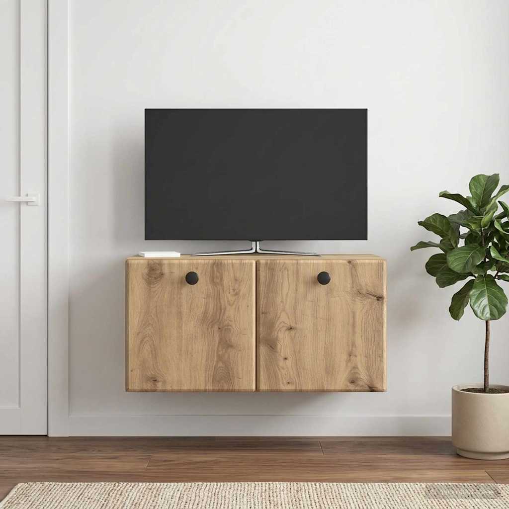 Væghængt TV-skab 59,5 x 31 x 30 cm Artisan-eg Konstrueret træ