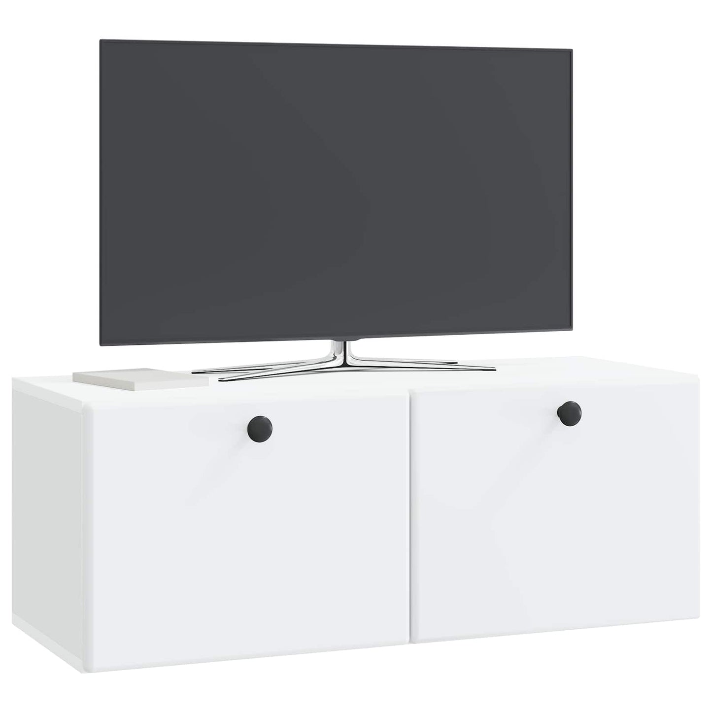 Væghængt TV-skab 78,5 x 31 x 30 cm Hvid Konstrueret træ