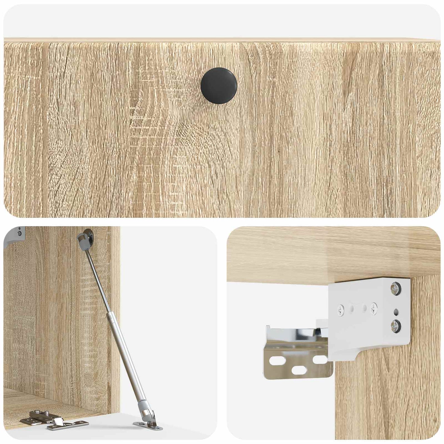 Væghængt TV-skab 78,5 x 31 x 30 cm Sonoma-eg Konstrueret træ