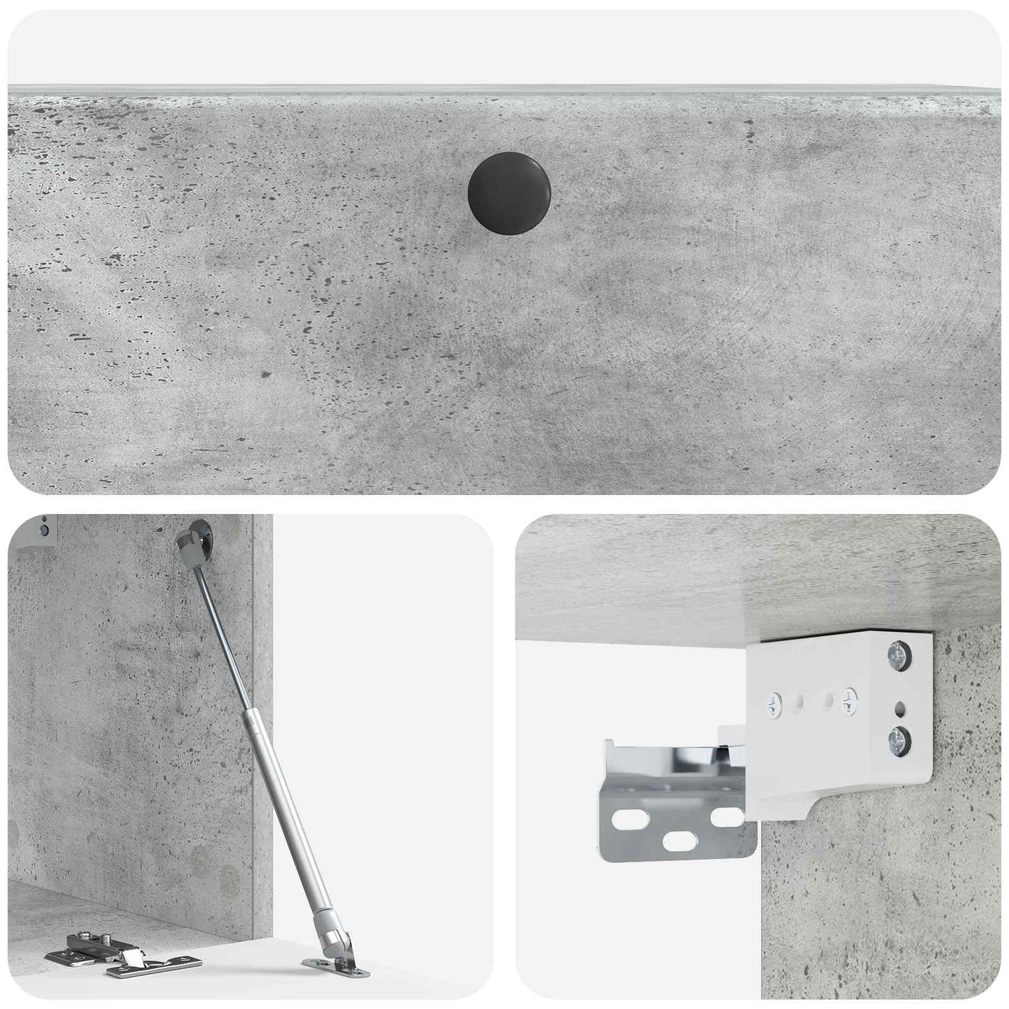 Væghængt TV-skab 78,5 x 31 x 30 cm Betongrå Konstrueret træ