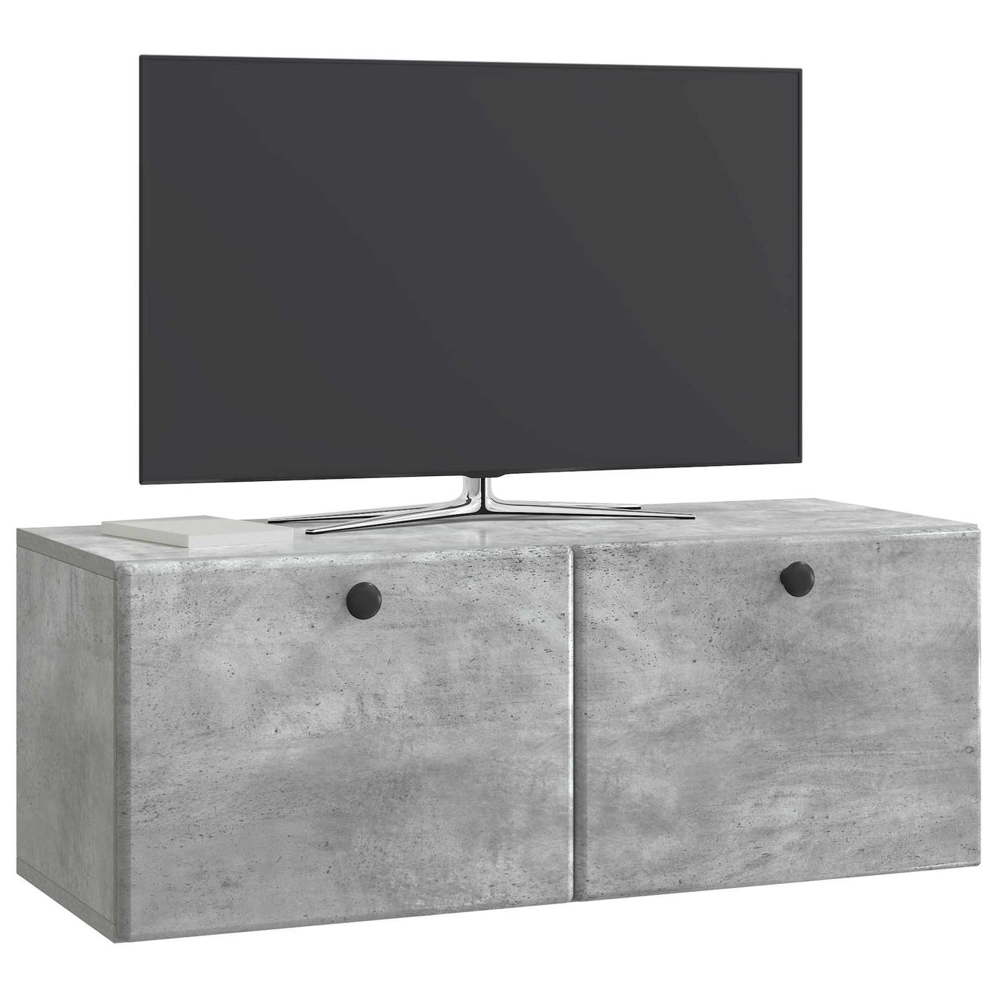 Væghængt TV-skab 78,5 x 31 x 30 cm Betongrå Konstrueret træ