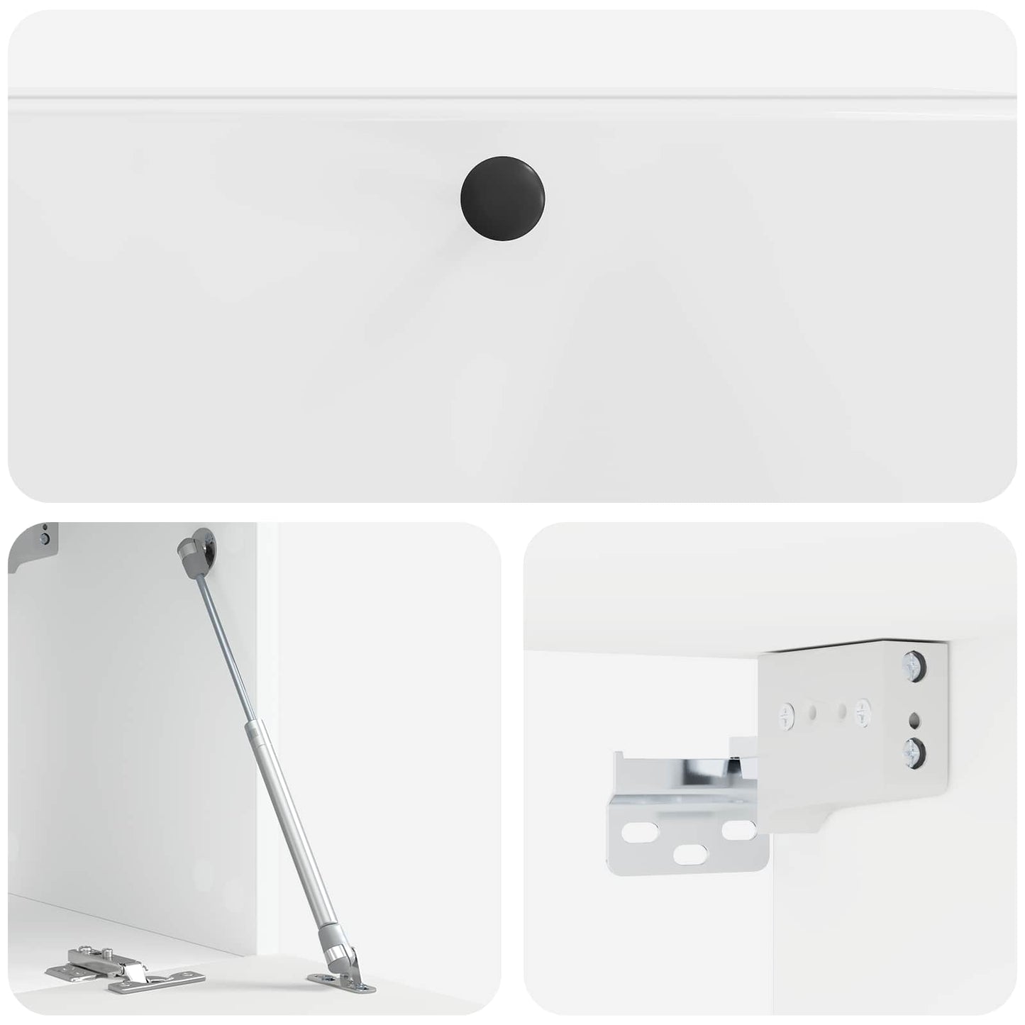 Væghængt TV-skab 78,5 x 31 x 30 cm Hvid højglans
