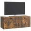 Væghængt TV-skab 78,5 x 31 x 30 cm Røget eg Konstrueret træ