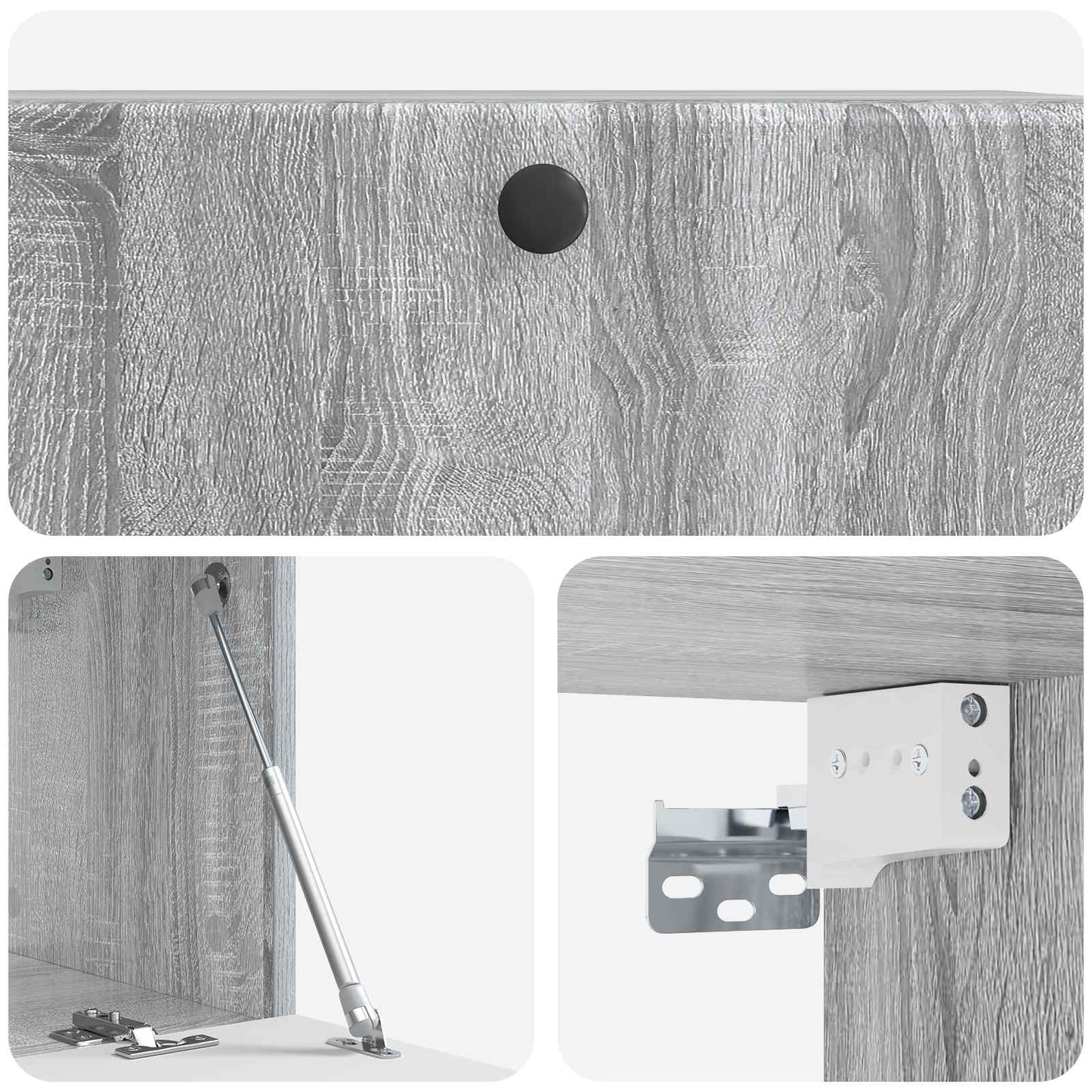 Væghængt TV-skab 78,5 x 31 x 30 cm Grå Sonoma Konstrueret træ