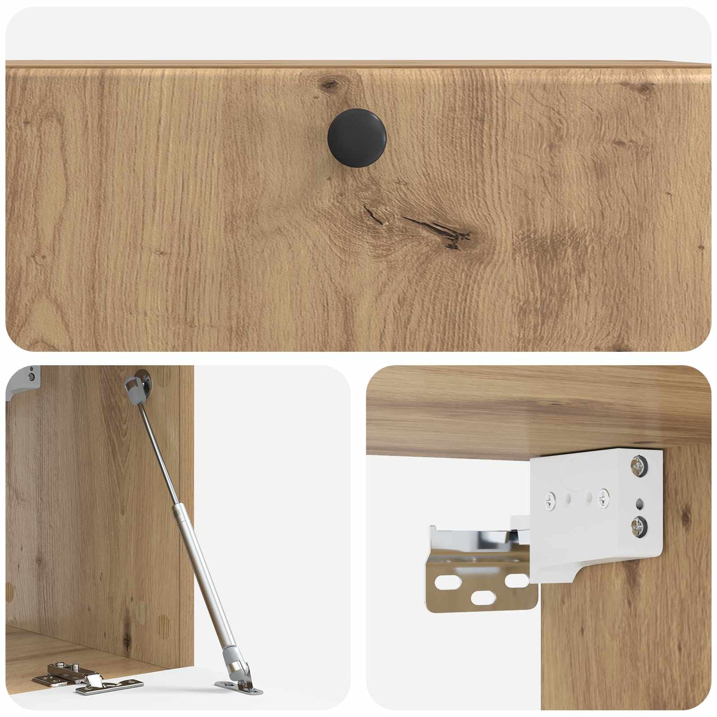 Væghængt TV-skab 78,5 x 31 x 30 cm Artisan-eg Konstrueret træ