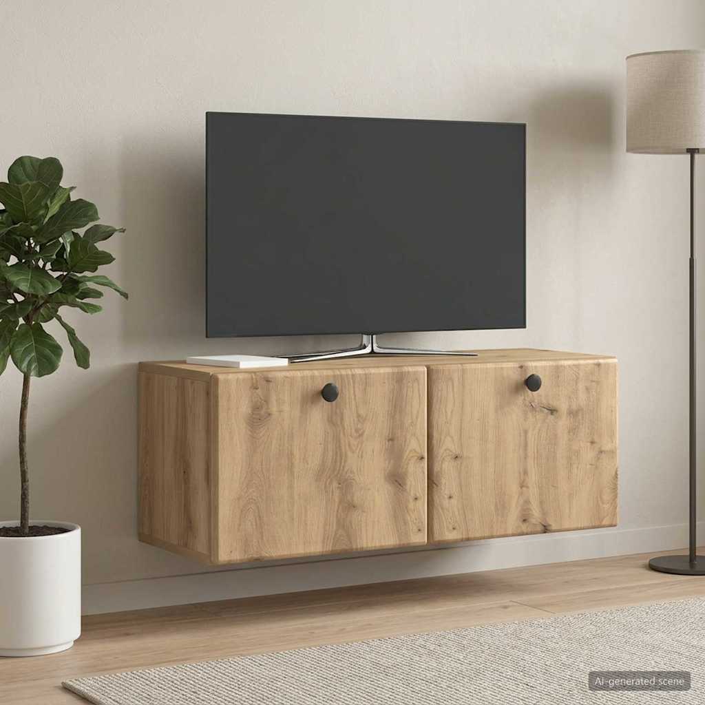 Væghængt TV-skab 78,5 x 31 x 30 cm Artisan-eg Konstrueret træ