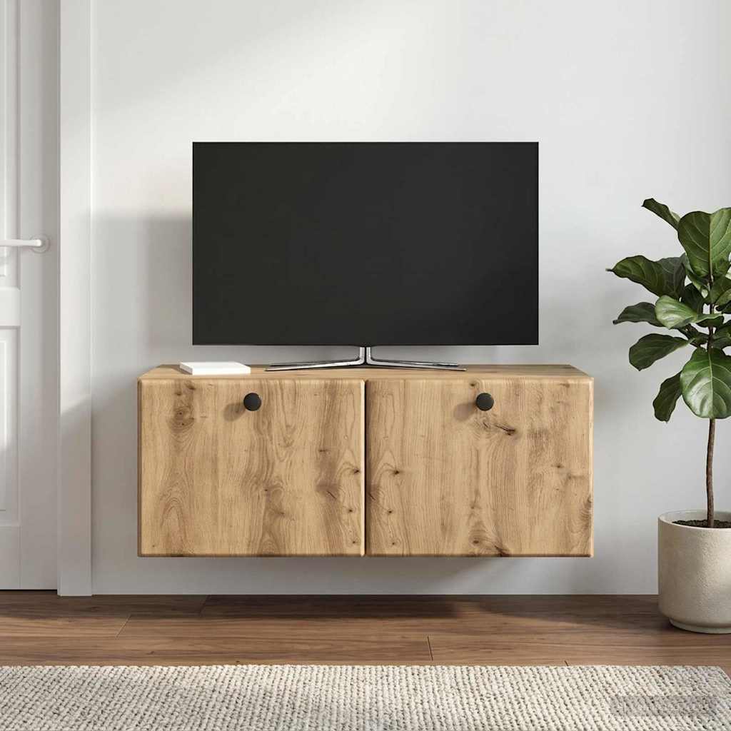 Væghængt TV-skab 78,5 x 31 x 30 cm Artisan-eg Konstrueret træ