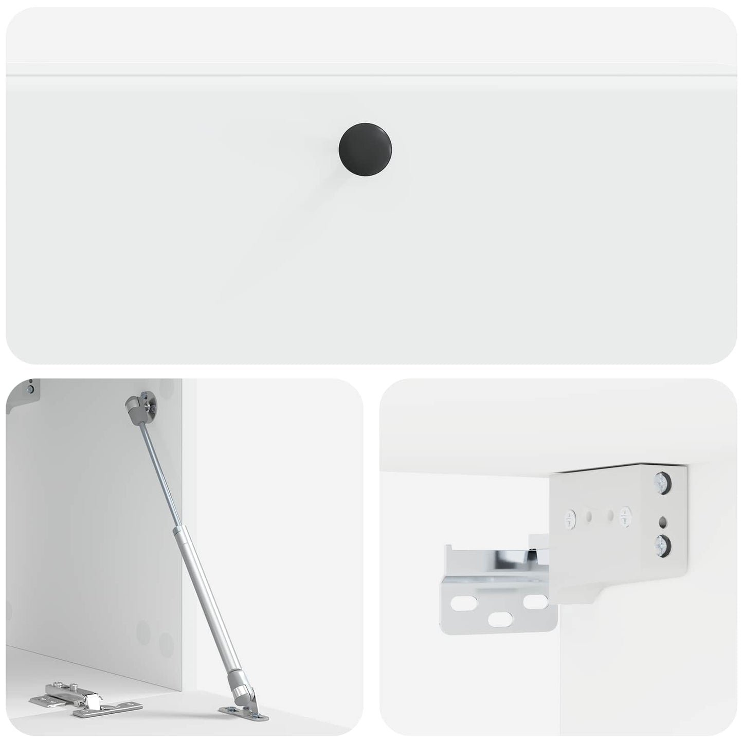 Væghængt TV-skab 98 x 31 x 30 cm Hvid Konstrueret træ