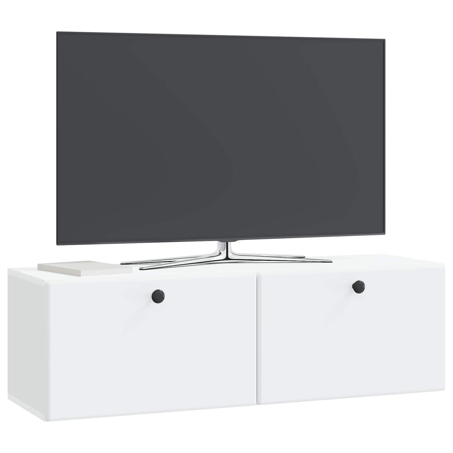 Væghængt TV-skab 98 x 31 x 30 cm Hvid Konstrueret træ