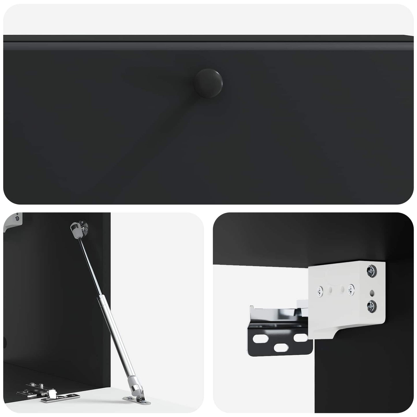 Væghængt TV-skab 98 x 31 x 30 cm Sort Konstrueret træ