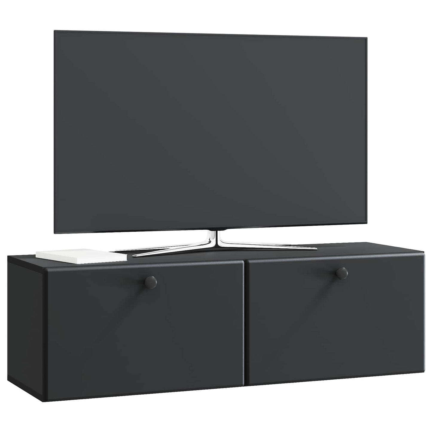 Væghængt TV-skab 98 x 31 x 30 cm Sort Konstrueret træ
