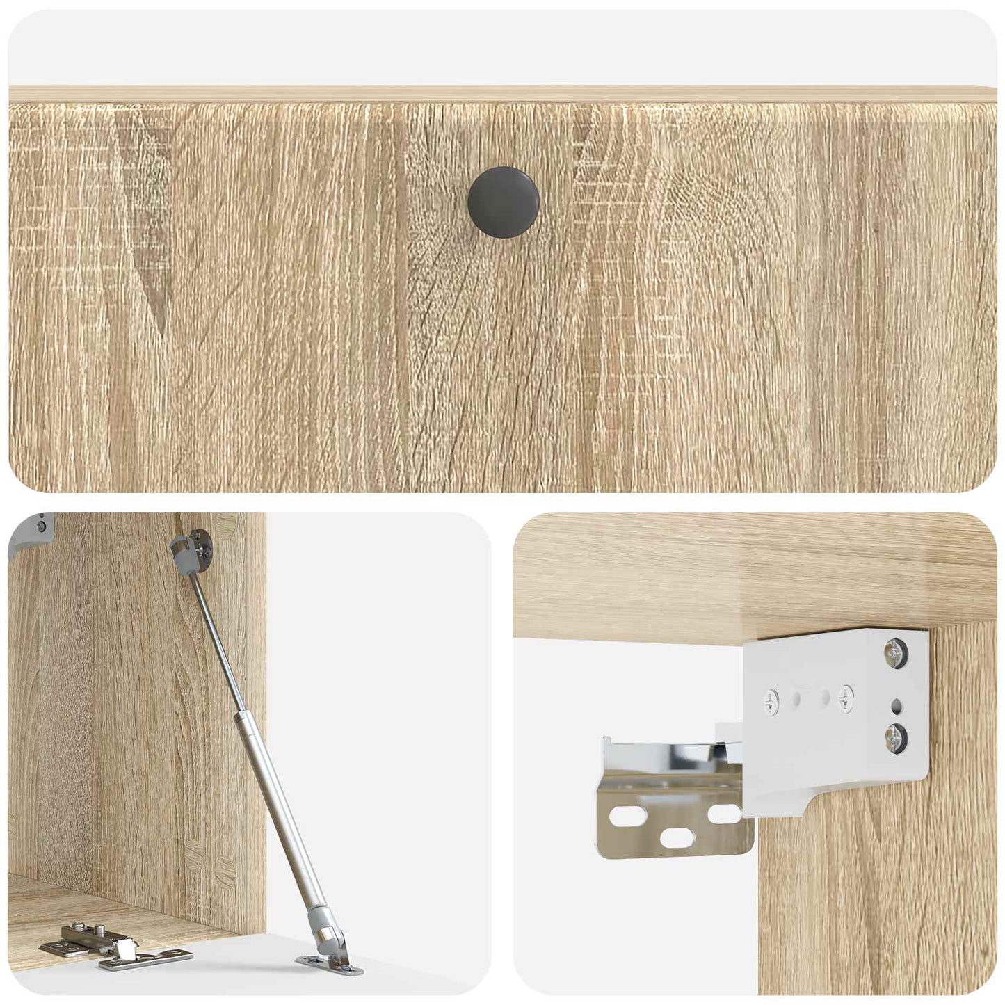 Væghængt TV-skab 98 x 31 x 30 cm Sonoma-eg Konstrueret træ