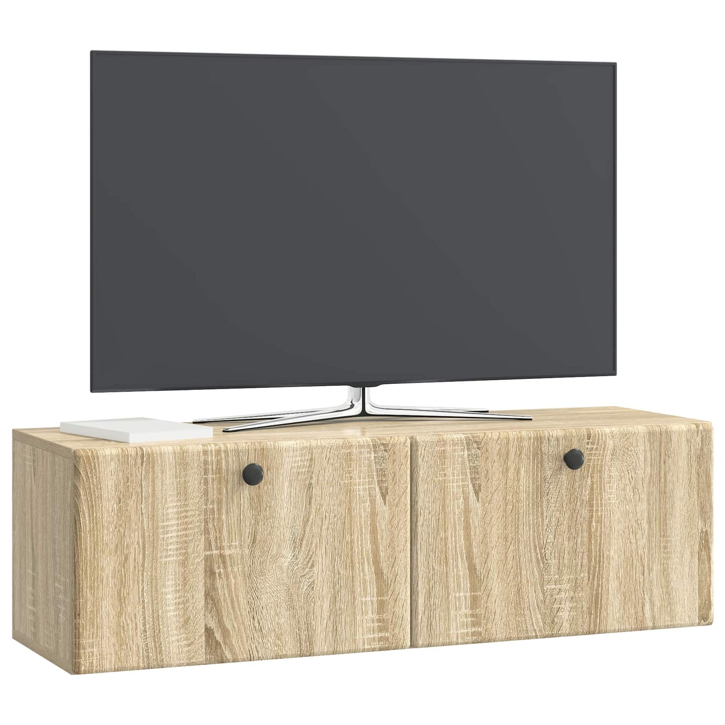 Væghængt TV-skab 98 x 31 x 30 cm Sonoma-eg Konstrueret træ