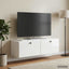 Væghængt TV-skab 98 x 31 x 30 cm Hvid højglans Konstrueret træ