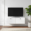 Væghængt TV-skab 98 x 31 x 30 cm Hvid højglans Konstrueret træ