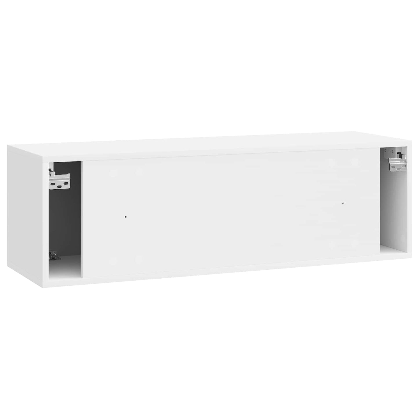 Væghængt TV-skab 98 x 31 x 30 cm Hvid højglans Konstrueret træ