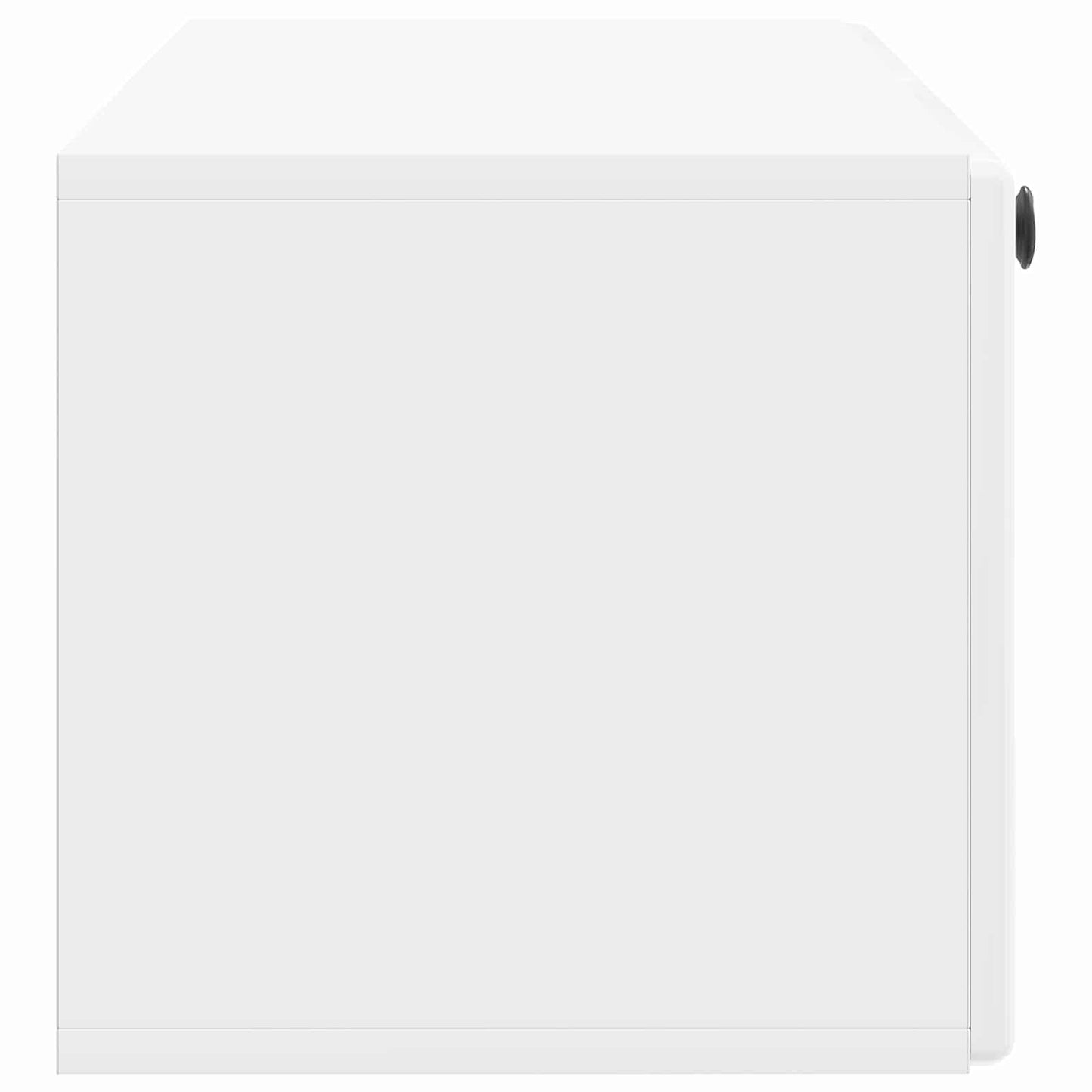 Væghængt TV-skab 98 x 31 x 30 cm Hvid højglans Konstrueret træ