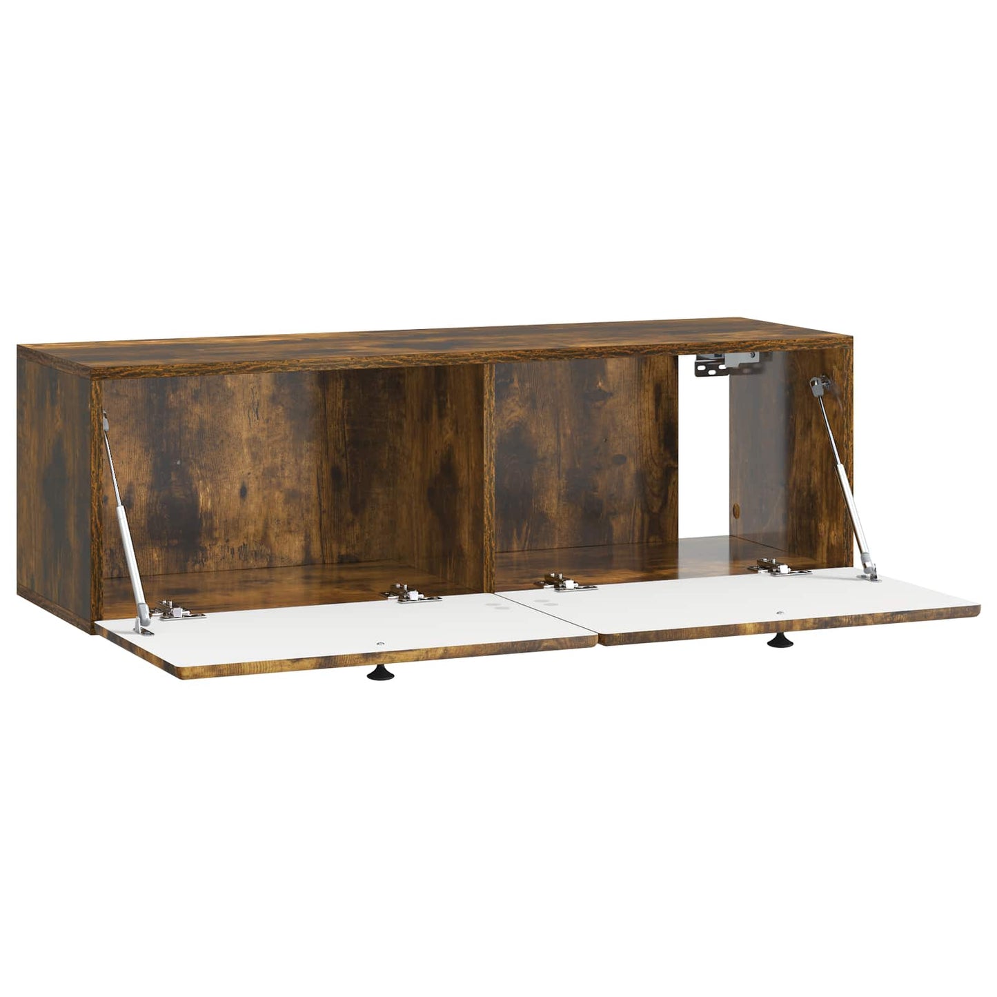 Væghængt TV-skab 98 x 31 x 30 cm Røget eg Konstrueret træ