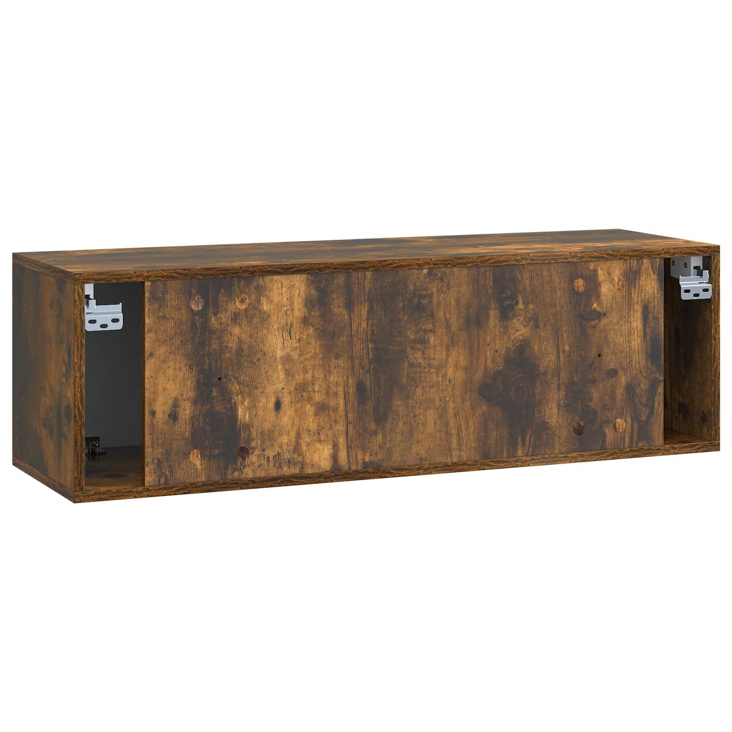 Væghængt TV-skab 98 x 31 x 30 cm Røget eg Konstrueret træ