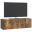Væghængt TV-skab 98 x 31 x 30 cm Røget eg Konstrueret træ