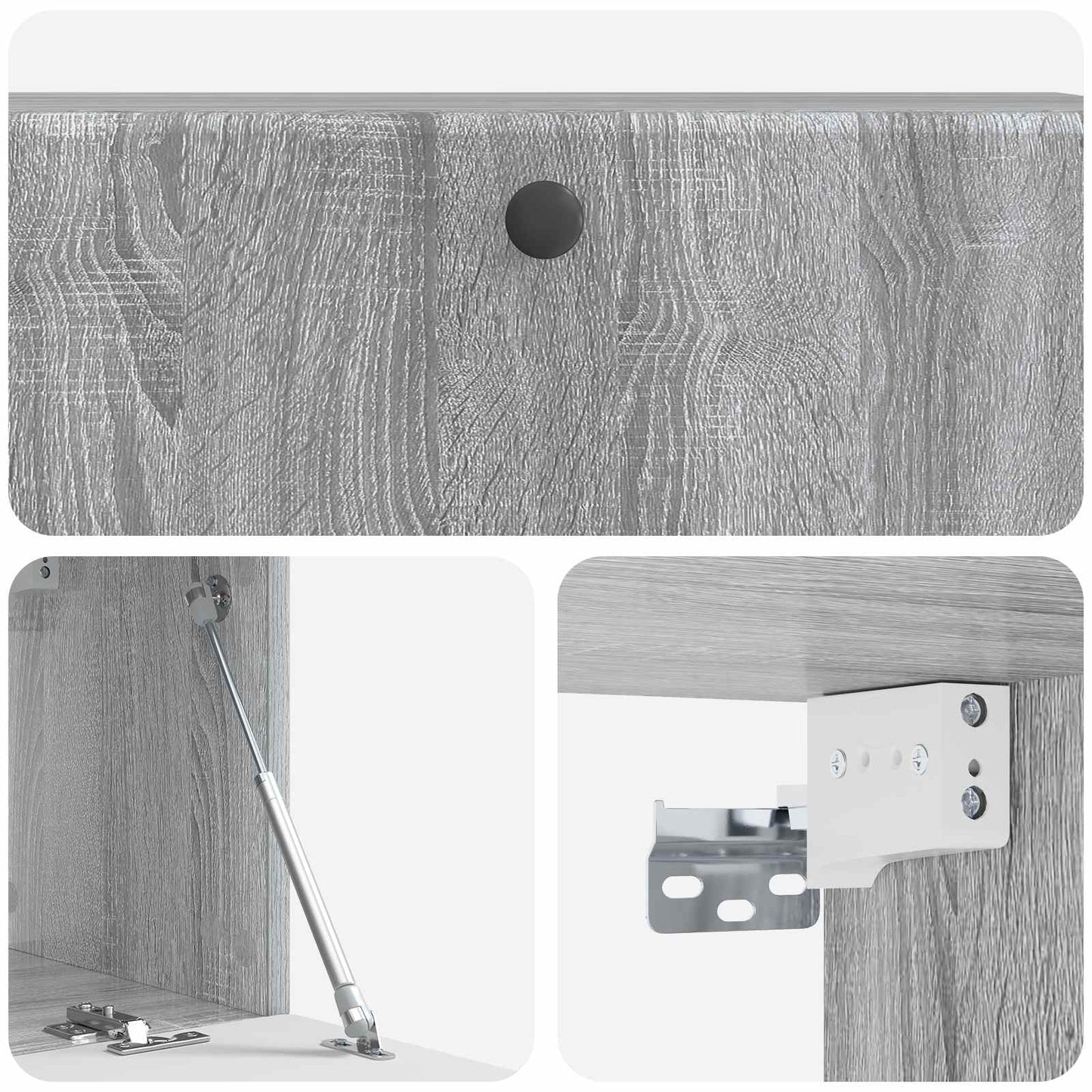 Væghængt TV-skab 98 x 31 x 30 cm Grå Sonoma Konstrueret træ