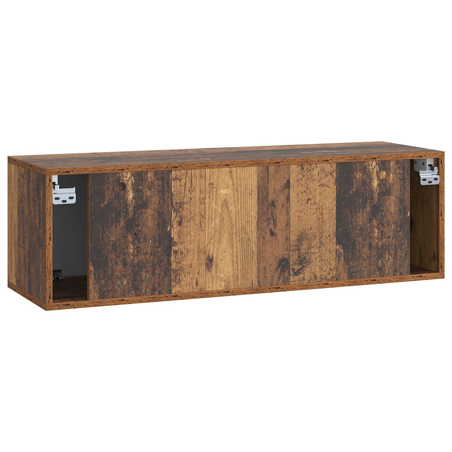 Væghængt TV-skab 98 x 31 x 30 cm Gammelt træ Konstrueret træ