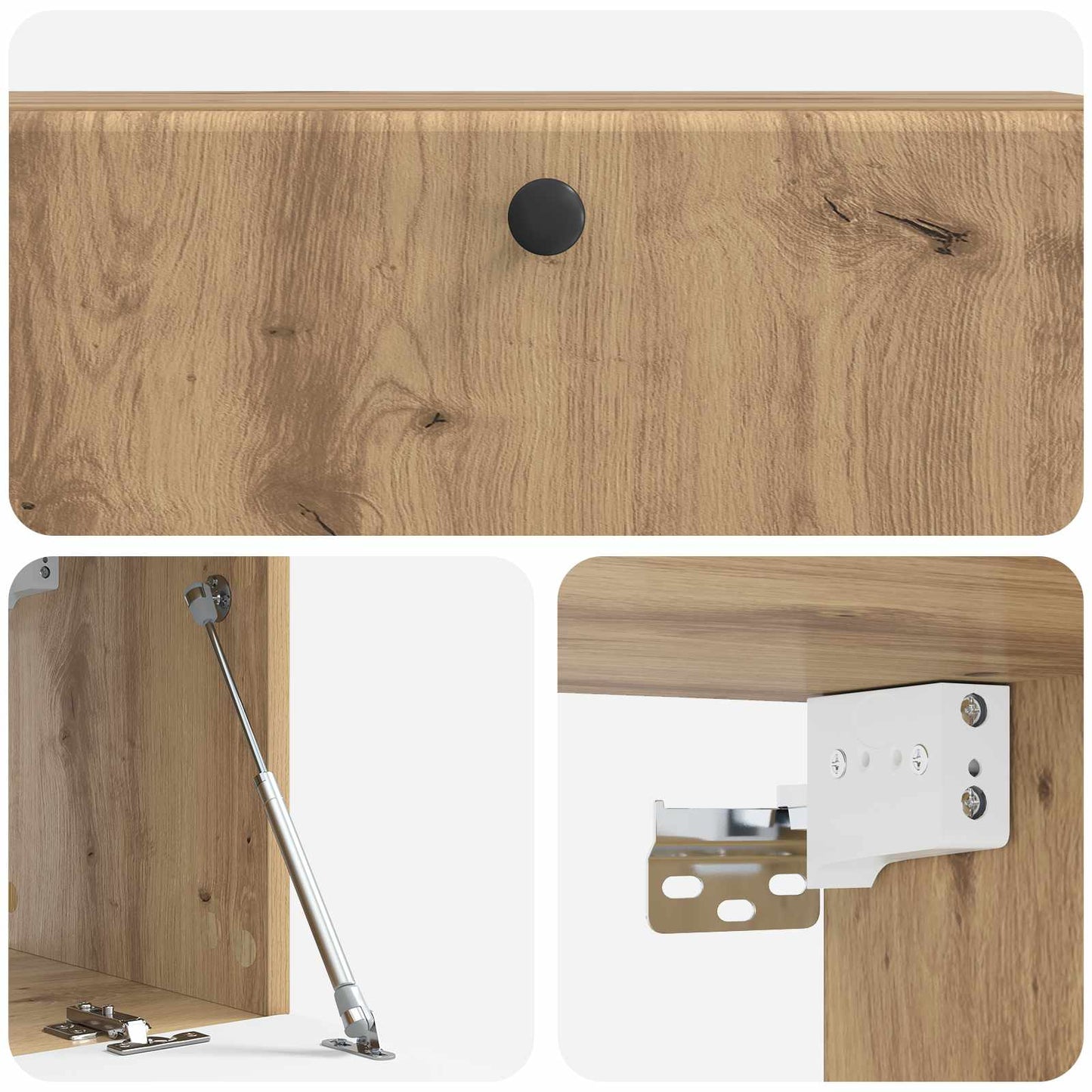 Væghængt TV-skab 98 x 31 x 30 cm Artisan-eg Konstrueret træ