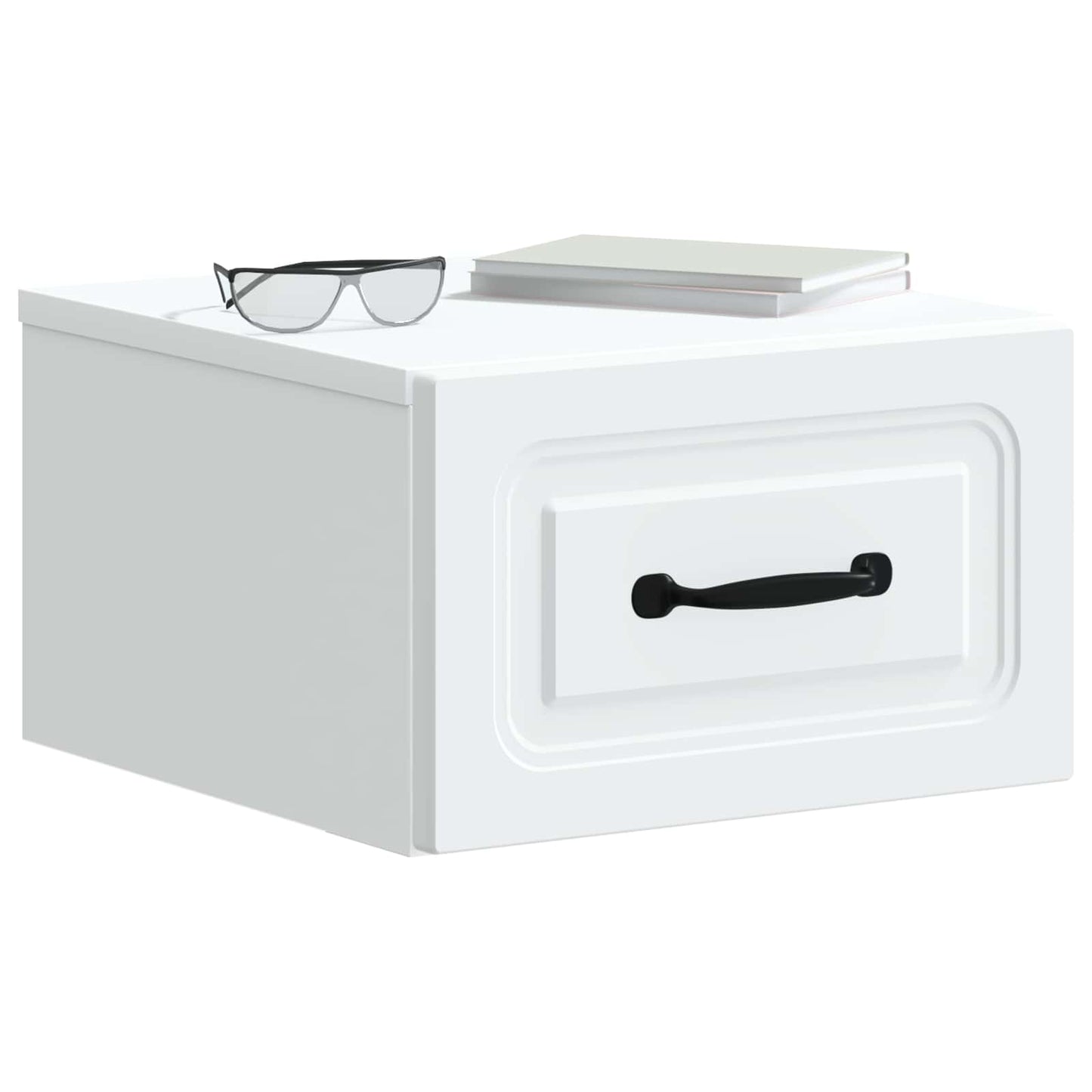 Væghængt Natbord 2 pcs Hvid 34,5 x 33 x 20 cm Konstrueret træ