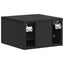 Væghængt Natbord 2 pcs Sort 34,5 x 33 x 20 cm Konstrueret træ