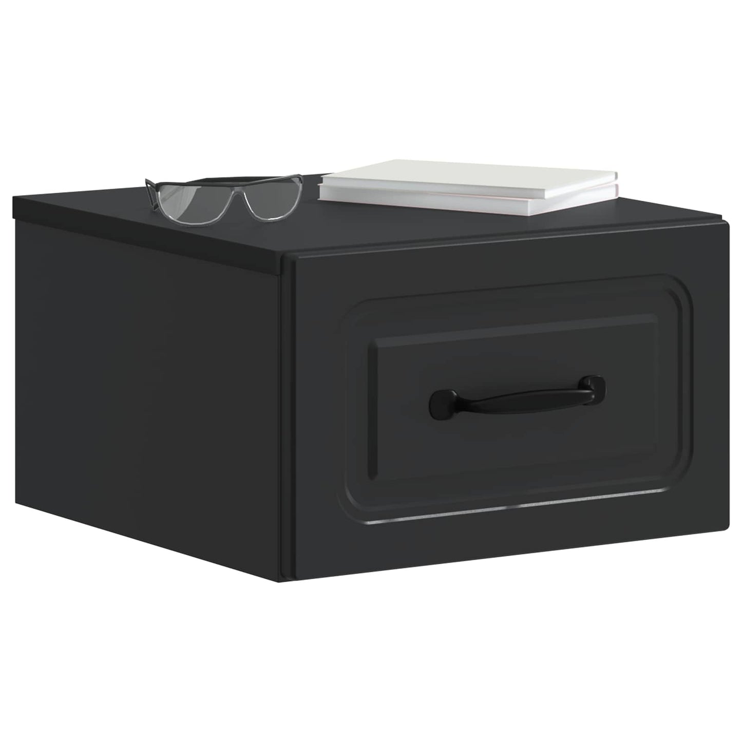 Væghængt Natbord 2 pcs Sort 34,5 x 33 x 20 cm Konstrueret træ
