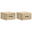 Væghængt Natbord med skuffe 2 pcs Sonoma-eg 34,5 x 33 x 20 cm
