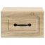 Væghængt Natbord med skuffe 2 pcs Sonoma-eg 34,5 x 33 x 20 cm