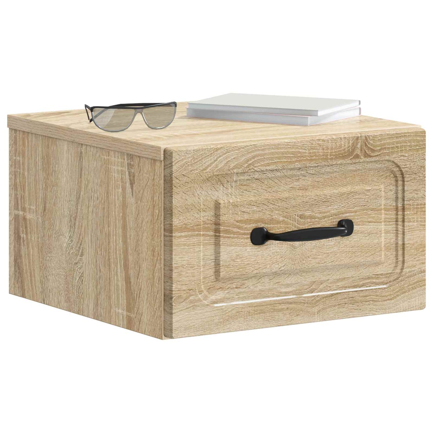 Væghængt Natbord med skuffe 2 pcs Sonoma-eg 34,5 x 33 x 20 cm