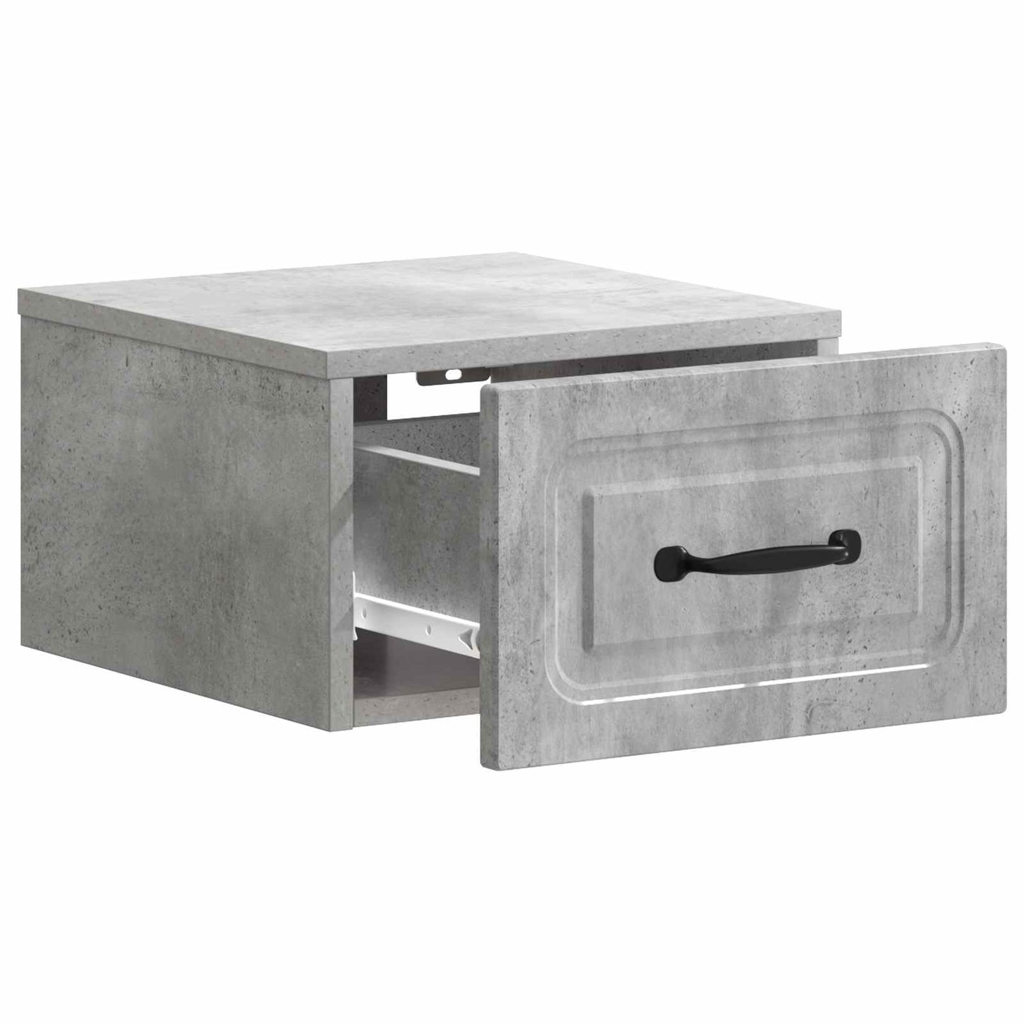 Væghængt Natbord med skuffe 2 pcs Betongrå 34,5 x 33 x 20 cm