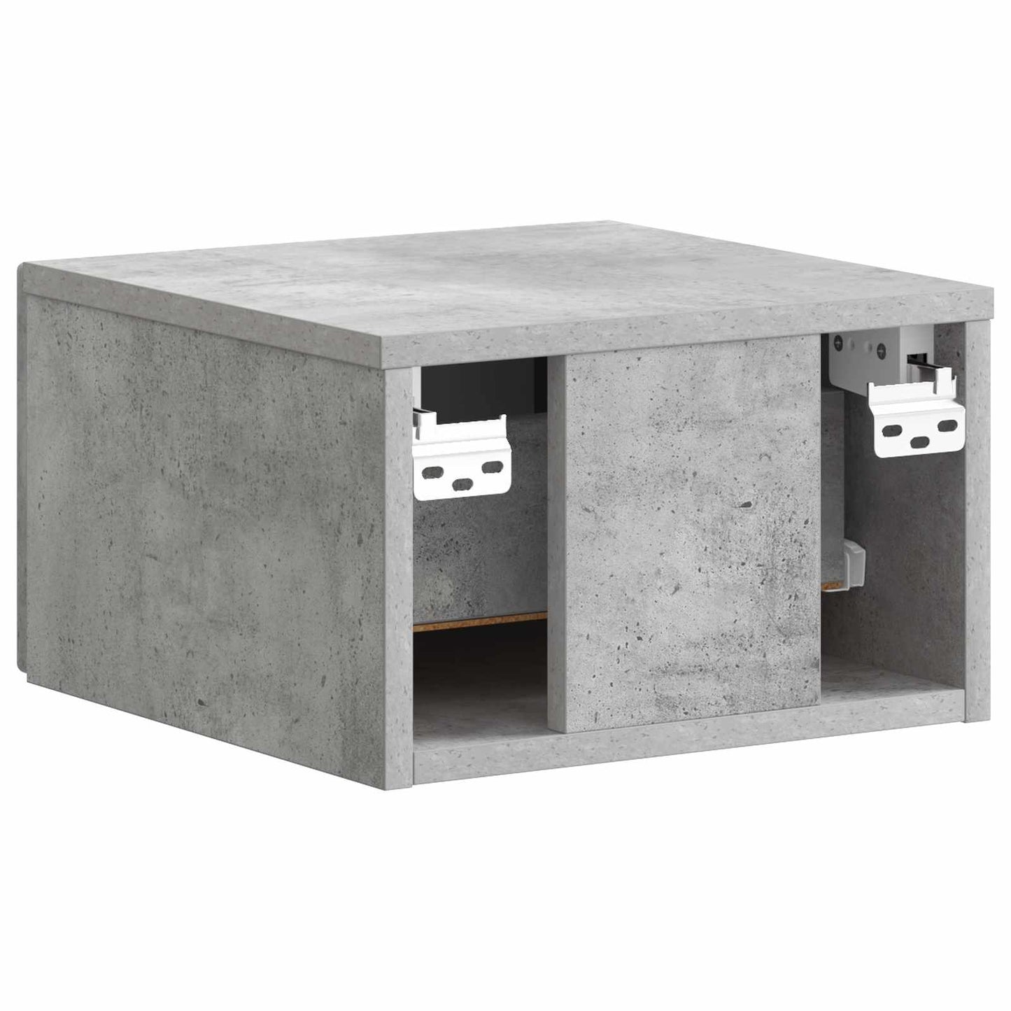 Væghængt Natbord med skuffe 2 pcs Betongrå 34,5 x 33 x 20 cm