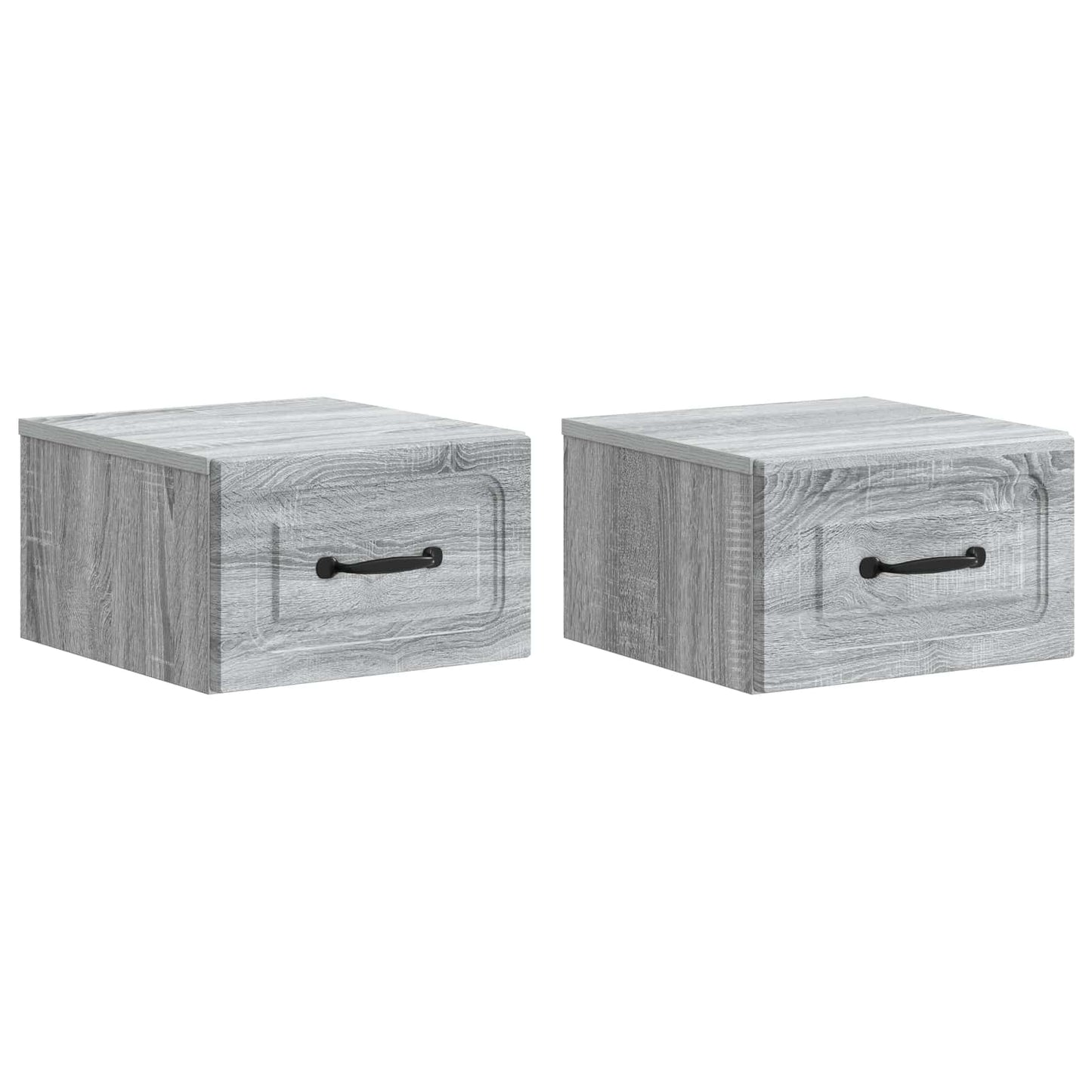 Væghængt Natbord 2 pcs Grå sonoma-eg 34,5 x 33 x 20 cm