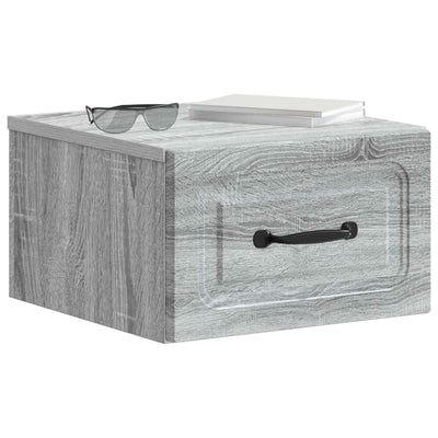 Væghængt Natbord 2 pcs Grå sonoma-eg 34,5 x 33 x 20 cm