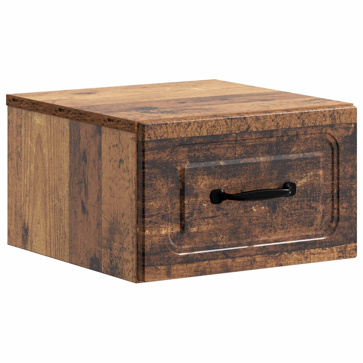Væghængt Natbord med skuffe 2 pcs Gammelt træ 34,5 x 33 x 20 cm